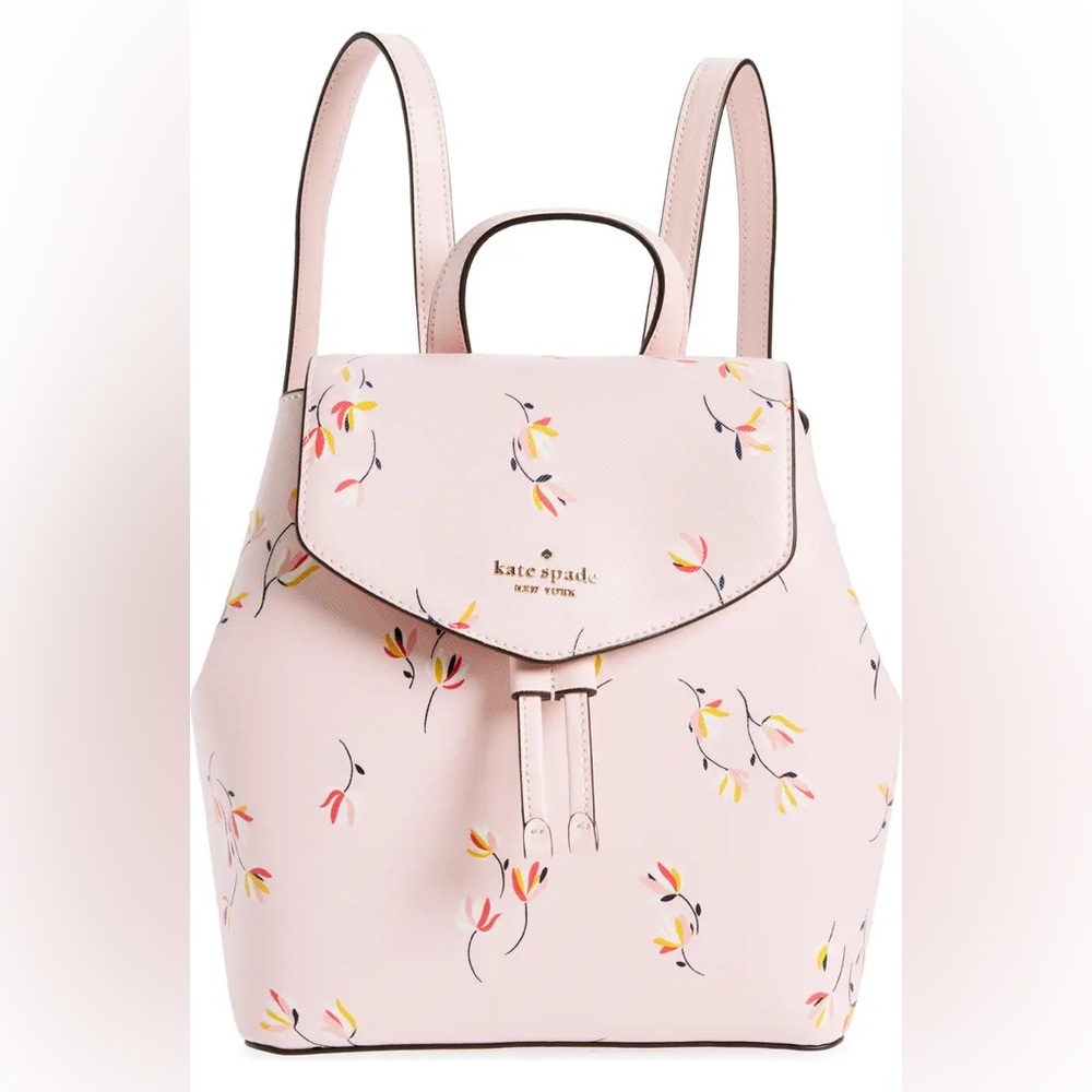 Kate Spade lizzie tossed blooms medium flap backpack.
